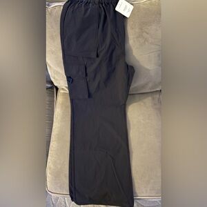 Fabletics Black Cargo Pants with Streamlined Design - TALL XL